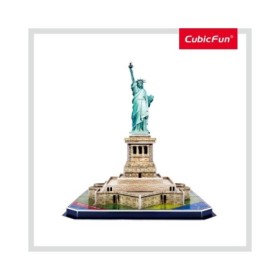 Marile Arhitecturi ale lumii Puzzle 3D Statuia Libertatii nivel mediu 39 piese